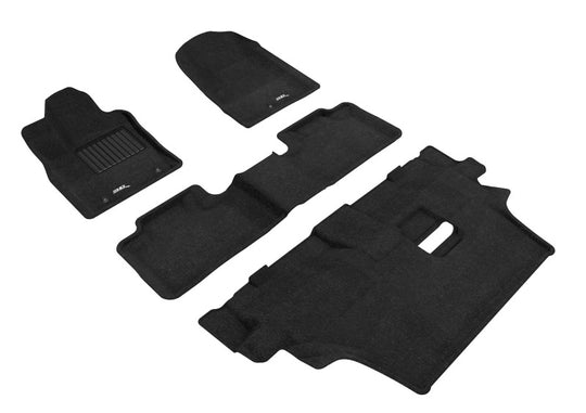 3D MAXpider 2012-2021 Dodge Durango 7-Seat Elegant 1st 2nd & 3rd Row Floormats - Black - L1DG02504709