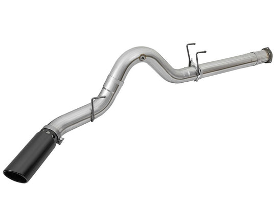 aFe ATLAS 5in DPF-Back Alum Steel Exhaust System w/Black Tip 2017 Ford Diesel Trucks V8-6.7L (td) - 49-03090-B
