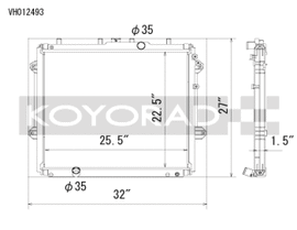 Koyorad 10-20 Toyota 4Runner 4.0L V6 (5th Gen) Aluminum Radiator - Off-Road Use Only - VH012493