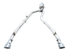 Load image into Gallery viewer, AWE Tuning 09-18 RAM 1500 5.7L (w/Cutouts) 0FG Dual Rear Exit Cat-Back Exhaust - Chrome Silver Tips - 3015-32002