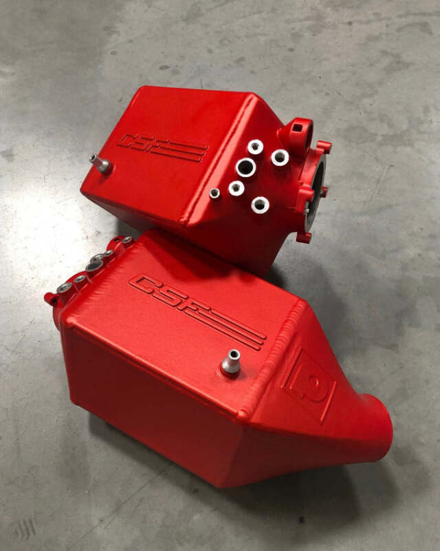 CSF 12-16 BMW M5 (F10) / 12-18 BMW M6 (F06/F12/F13) Twin Charge-Air-Cooler Set - Anodized Red - 8109AR
