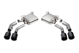 Corsa 2016-2024 Chevrolet Camaro SS / ZL1 Valved Axle-Back Exhaust w/ Black Carbon Fiber Quad Tips - 21789CFBLK