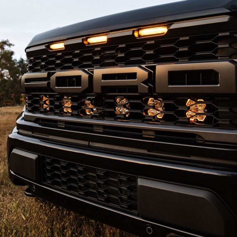 Baja Designs 2021+ Ford Raptor (Incl. 2024 R/37) Squadron Pro 2.0 Behind Grille Kit (MP) - Clear - 440017