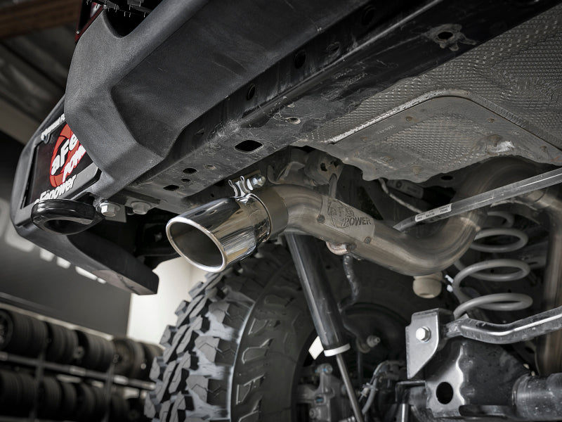 aFe MACH Force-Xp 2.5in 409SS Axle-Back Hi-Tuck Exh Sys w/ Pol Tip 18-20 Jeep Wrangler (JL) V6 3.6L - 49-48075-P