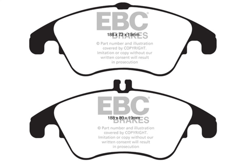 EBC 12+ Mercedes-Benz C250 Coupe 1.8 Turbo Sport Edition Yellowstuff Front Brake Pads - DP41991R