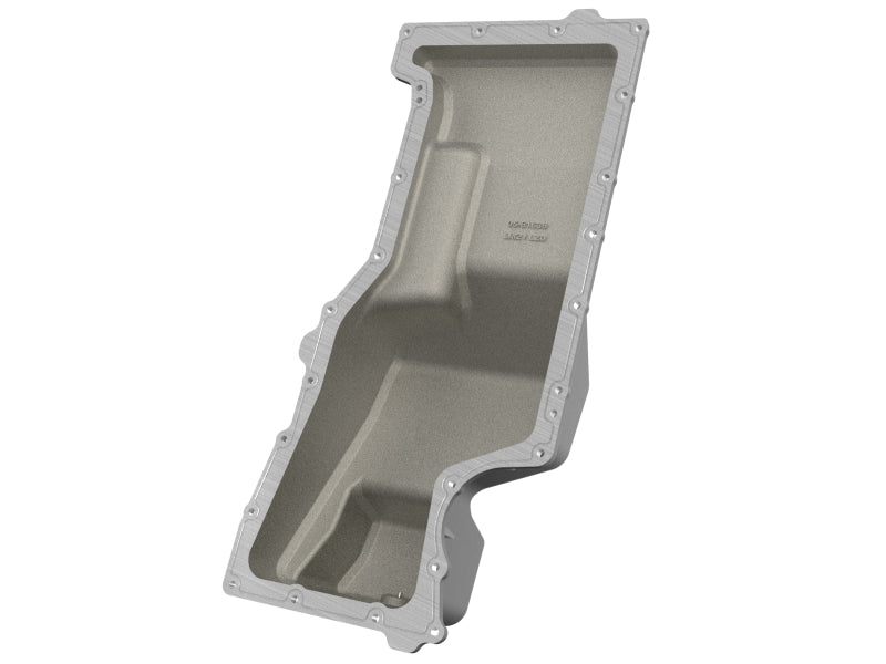 aFe 20-25 GM Trucks L6 3.0L Engine Oil Pan - Black w/ Machined Fins - 46-71440B