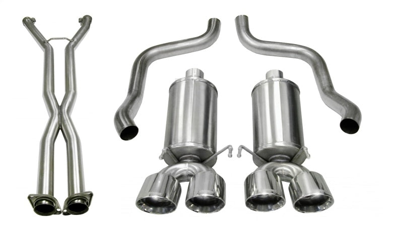 Corsa 09-13 Chevrolet Corvette (C6) 2.5in Xtreme Cat-Back Exhaust - 3.5in Twin Tips - 14470CB