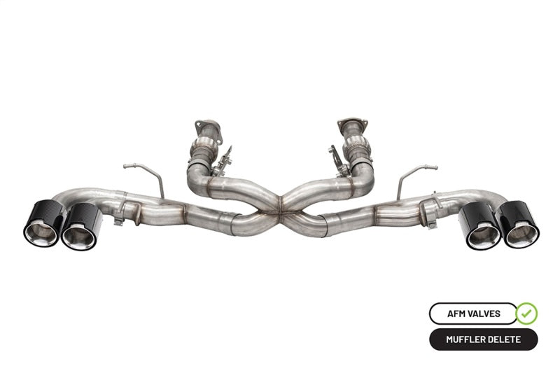 Corsa 20-25 Chevrolet Corvette C8 RWD 3in Xtreme Cat-Back Exhaust w/4.5in Carbon Fiber Polished Tips - 21102CF