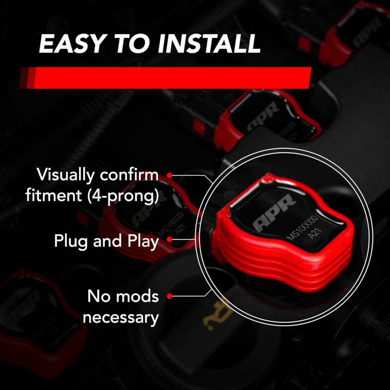 APR EA888.1/EA888.2/EA113/EA837 (PQ35/PQ45) 2.0T/3.0T Ignition Coil - Red - MS100208