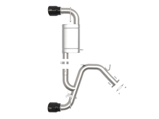 aFe 21-22 Hyundai Veloster N L4-2.0L Takeda 3in 304 SS Axle-Back Exhaust System w/ Black Tip - 49-37029-B