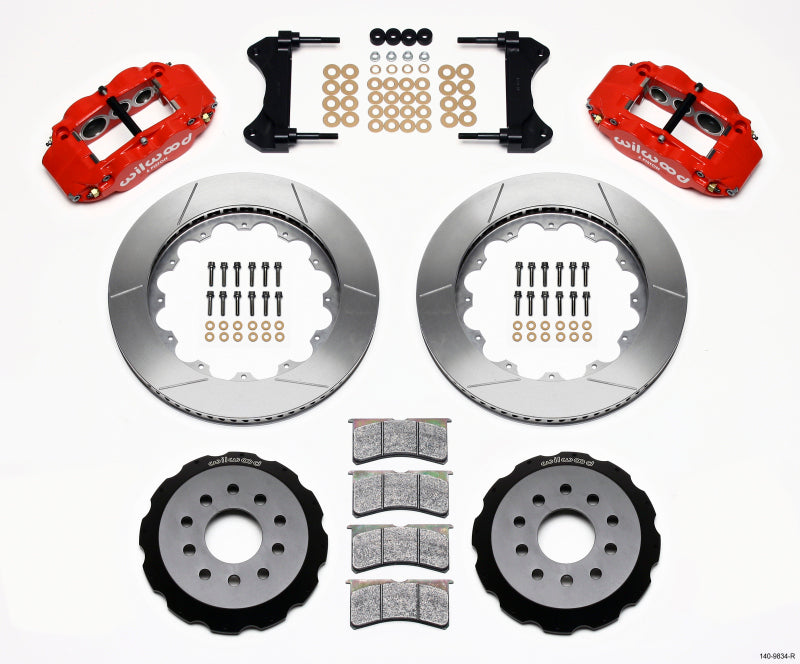 Wilwood Narrow Superlite 6R Front Hat Kit 14.00in Red 98-02 Camaro/Firebird - 140-9834-R