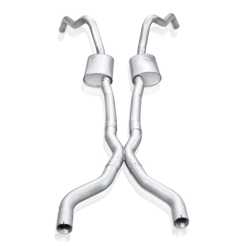Stainless Works 62-67 Chevy Nova 3in Catback w/ X-Pipe Turbo Chambered Mufflers 3in Cores - NVSBC3CB