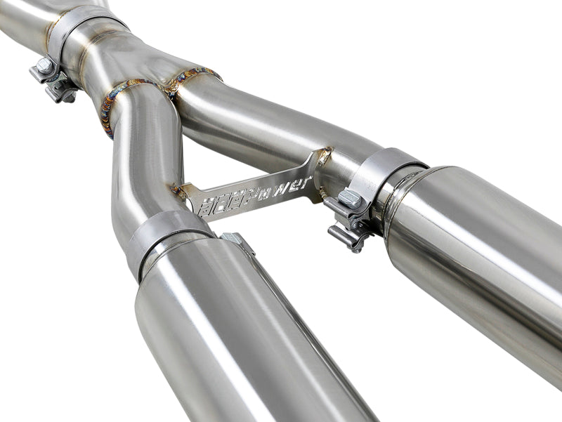 aFe POWER Takeda 2.5in 304 SS CB Exhaust w/ Polished Tips 17-19 Infiniti Q60 V6-3.0L (tt) - 49-36134NM-P
