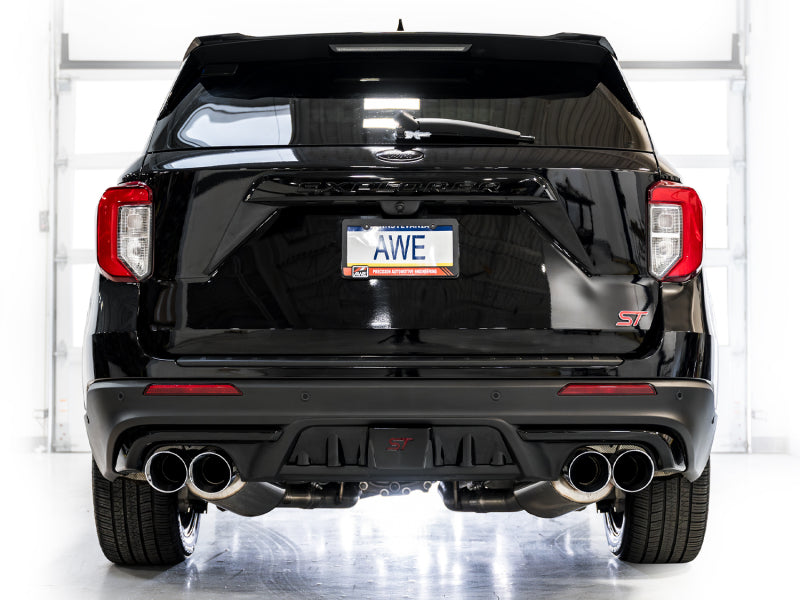 AWE Tuning 2020+ Ford Explorer ST Touring Edition Exhaust w/ Chrome Silver Tips - 3015-42625