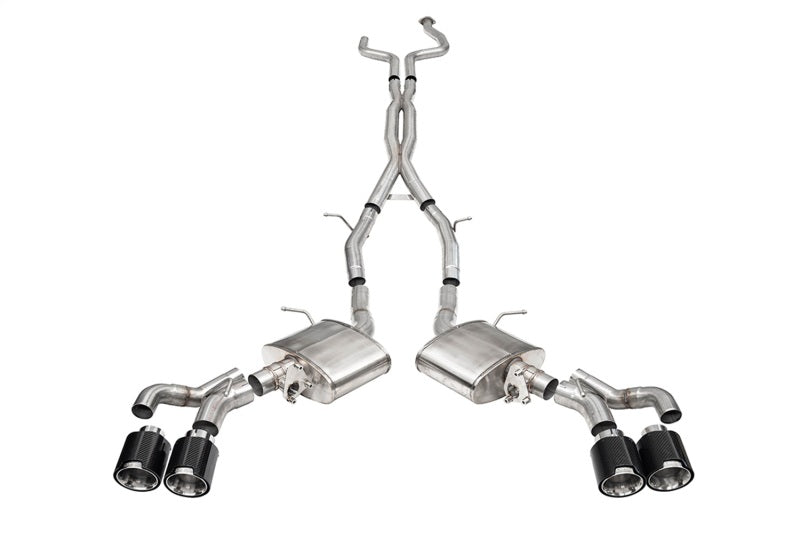 Corsa 2022-25 Cadillac CT5 V Blackwing 3in. Cat-Back w/ Act. Exh. - Dbl X-Pipe - Twin 4.5in. CF Tips - 21320CF