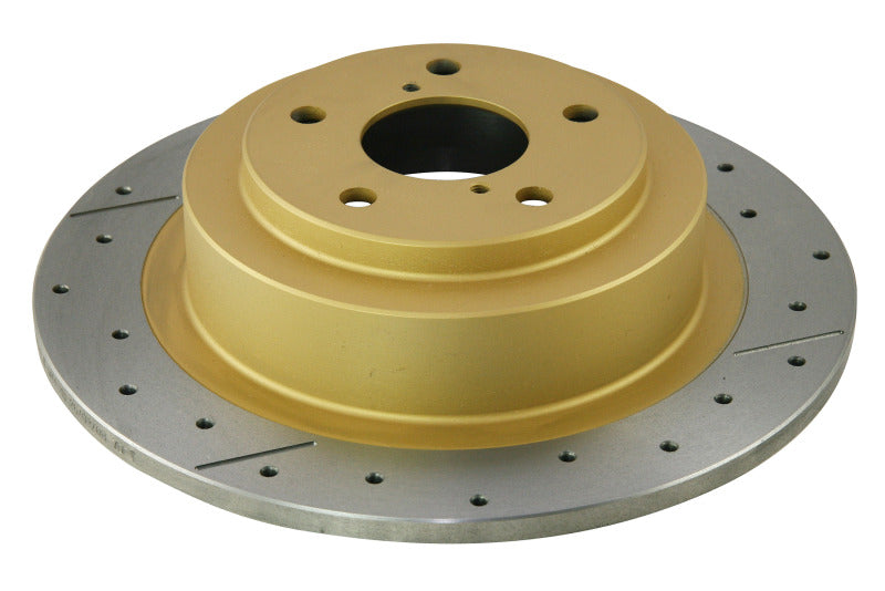 DBA 03-06 Subaru Baja Rear Street Series Drilled & Slotted Rotor w/Gold Hat - DBA657X