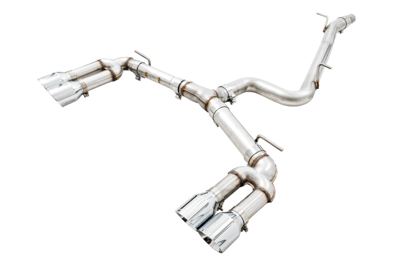 AWE Tuning Audi 8V S3 Track Edition Exhaust w/Chrome Silver Tips 102mm - 3015-42142