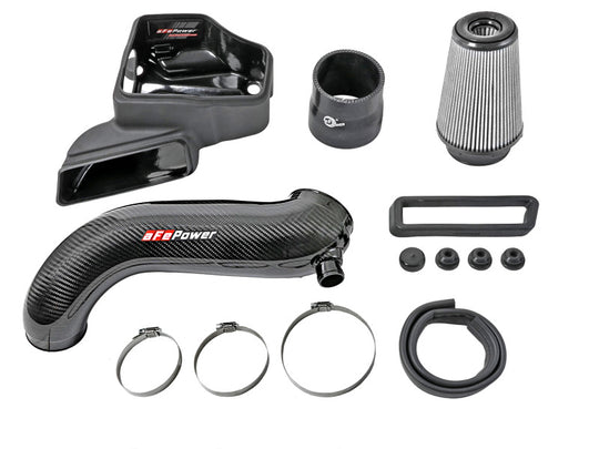 aFe 15-19 VW Golf R (MKVII) L4-2.0L (t) Track Series Carbon Fiber Intake System w/ Pro DRY S Filter - 57-10016D