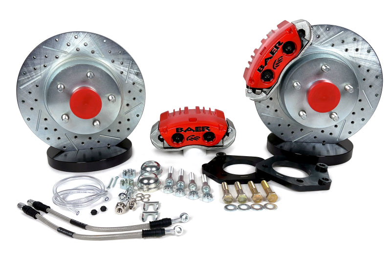 Baer Brakes 62-69 Mustang/Fairlane/Falcon/Torino/Cougar 11in Classic Series Front Brake Kit - Red - 4261561R