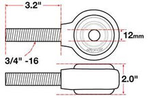 Load image into Gallery viewer, SPC Performance xAxis Sealed Flex Joint LH 3/4in-16x12mm BH x 2in W - 15733