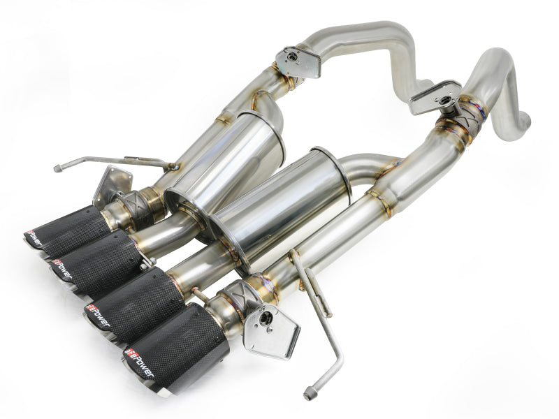 aFe MACH Force-Xp Axle-Back Exhaust System w/ Carbon Fiber Tips Chevrolet Corvette (C7) 14-19 6.2L - 49-34056-1C