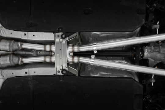 MBRP 2022 Kia Stinger 3.3L T304 SS Cat-Back Exhaust- Dual Split Rear Quad Outlet Uses Factory Bezels - S4708304