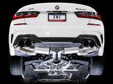 Load image into Gallery viewer, AWE Tuning 2019+ BMW M340i (G20) Resonated Touring Edition Exhaust - Quad Diamond Black Tips - 3015-43158