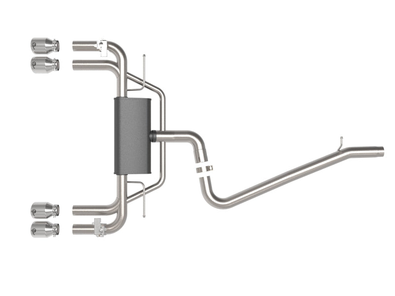 aFe MACHForce XP 3in-2.5in 304SS Exhaust Cat-Back 15-20 Audi S3 L4-2.0L (t) - Polished Tips - 49-36442-P