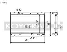 Load image into Gallery viewer, Koyo 03-05 Dodge SRT-4 2.4L Turbo (MT) Radiator - V2362