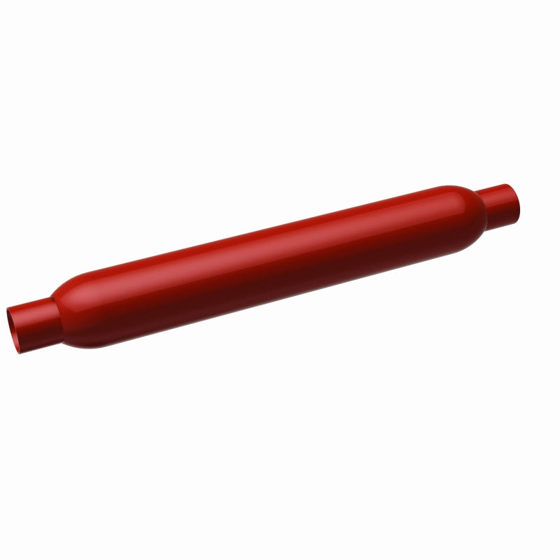 MagnaFlow Muffler Red Pack Series Glasspack 3.5in Rd 18in Body Length 2.25in/2.25in Inlet/Outlet - 13125