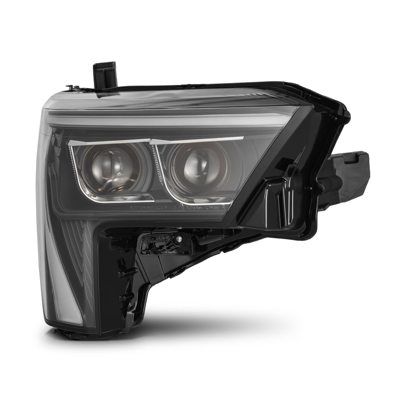 AlphaRex 22-23 Toyota Tundra LUXX-Series Headlights Black w/Amber DRL - Req 810029 OR 810030 - 880874