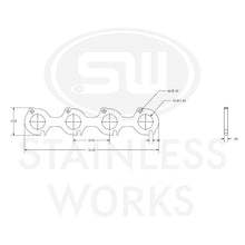 Load image into Gallery viewer, Stainless Works Small Block Ford 4.6L 2V Round Port Header 304SS Exhaust Flanges 1-5/8in Primaries - HF462V163