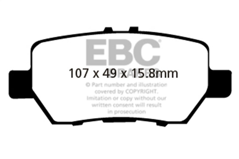 EBC 05-08 Acura RL 3.5 Ultimax2 Rear Brake Pads - UD1090