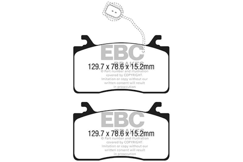 EBC 2016+ Alfa Romeo Guilia 2.0T Yellowstuff Front Brake Pads - DP42325R