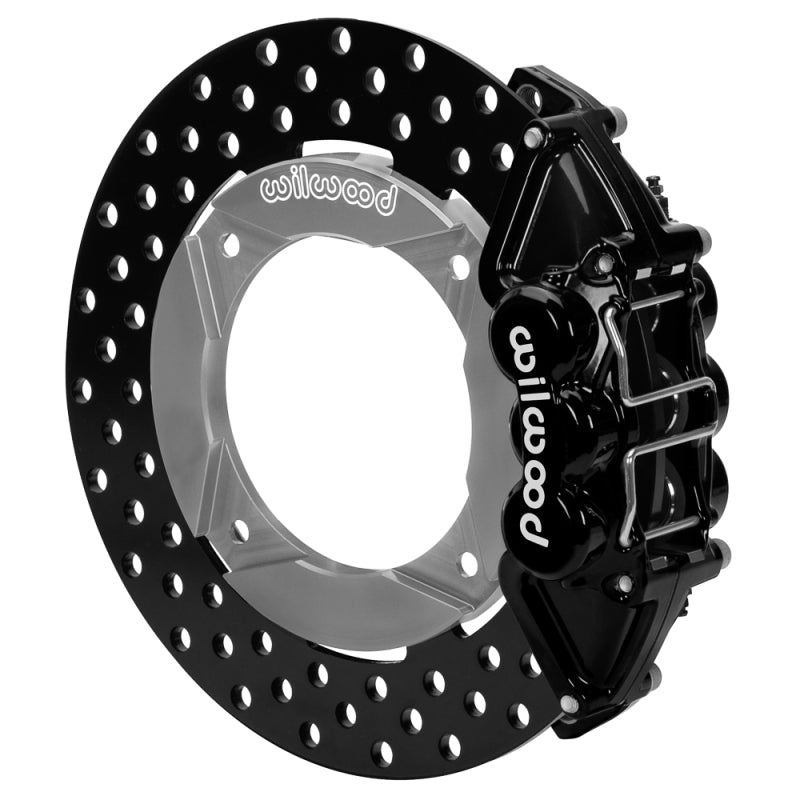 Wilwood 2020+ Polaris RZR Pro UTV6 Rear Kit 11.25in - Black Calipers/Drilled Rotors - 140-17280-D