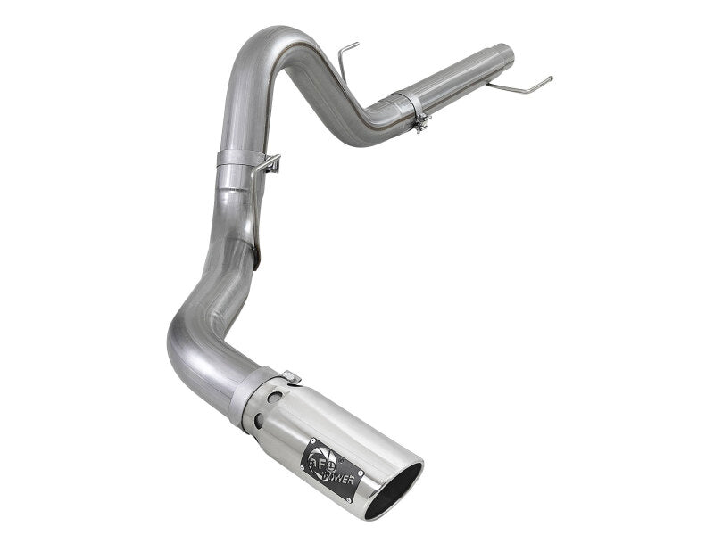 aFe Atlas 4in Aluminized Steel DPF-Back Exh 18-19 Ford F-150 V6-3.0L (td) w/ Polished Tip - 49-03106-P