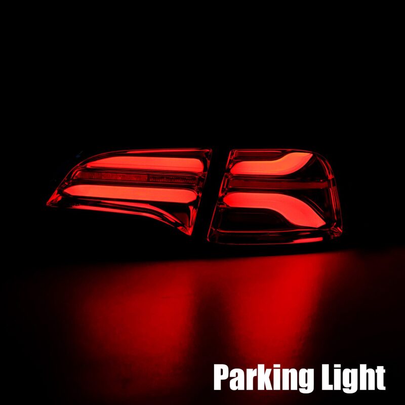 AlphaRex 20-22 Tesla Model Y PRO-Series LED Tail Lights Jet Black w/Seq Sig - 601030