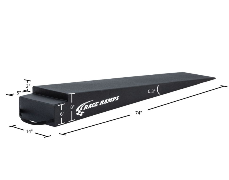 Race Ramps 8in. Extra Long Trailer Ramp - 6.3 Degree Approach Angle - RR-TR-8XL