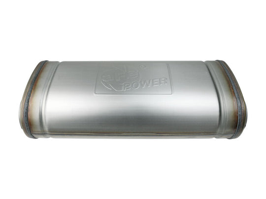 aFe MACH Force-Xp Muffler 2-1/2 IN Dual Inlet/Dual Outlet 5 IN H x 8 IN W x 18 IN L - Oval Body - 49M00052