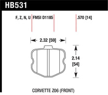 Load image into Gallery viewer, Hawk 06-10 Chevy Corvette (OEM Pad Design) Front HPS Sreet Brake Pads - HB531F.570