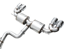 Load image into Gallery viewer, AWE Tuning MK8 Volkswagen Golf R 3in Touring Edition Quad Exhaust - Chrome Silver Tips - 3015-42658