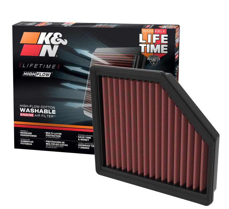 K&N 21-22 Nissan Qashqai III 1.3L L4 F/I Replacement Air Filter - 33-3174