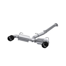 Load image into Gallery viewer, MBRP 13-16 Subaru BRZ 2.0L/ 2.4L 3in Dual Split Rear Cat Back w/CF Tips- T304 - S48043CF