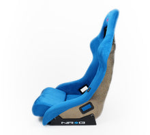 Load image into Gallery viewer, NRG FRP Bucket Seat ULTRA Edition - Large (Blue Alcantara/Gold Glitter Back) - FRP-302BL-ULTRA