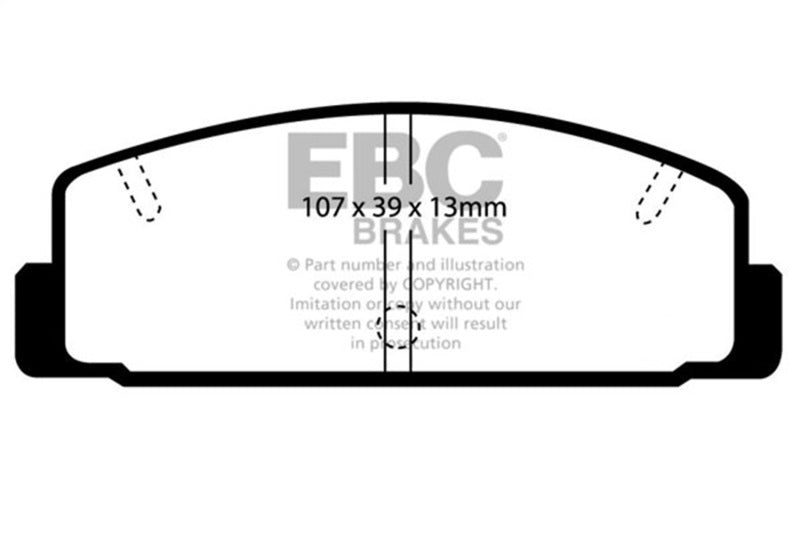 EBC 03-04 Mazda Protege 2.0 Turbo (Mazdaspeed) Redstuff Rear Brake Pads - DP3729C