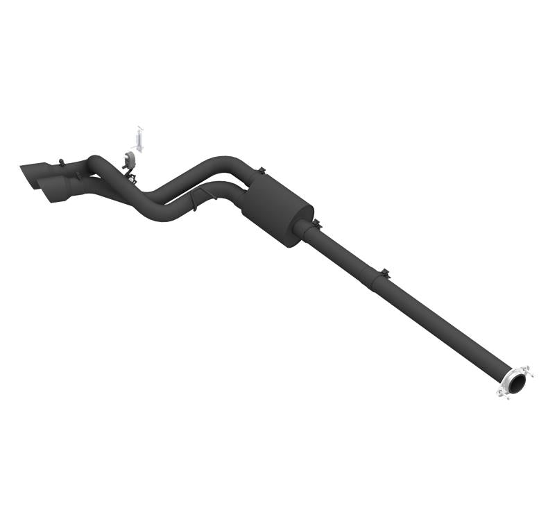 MBRP 09-14 Ford F150 Pre-Axle 4.5in OD Tips Dual Outlet 3in Black Coated Cat Back Exhaust - S5261BLK