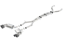 Load image into Gallery viewer, Borla 16-17 Chevy Camaro 6.2L 4in Dual CF Tips w/Black Core Dual Split Exit ATAK Catback Exhaust - 140688CFBA