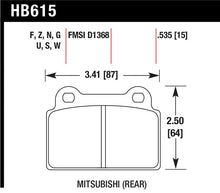 Load image into Gallery viewer, Hawk EVO X HP+ Street Rear Brake Pads - HB615N.535