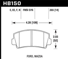 Load image into Gallery viewer, Hawk HPS Street Brake Pads - HB150F.555