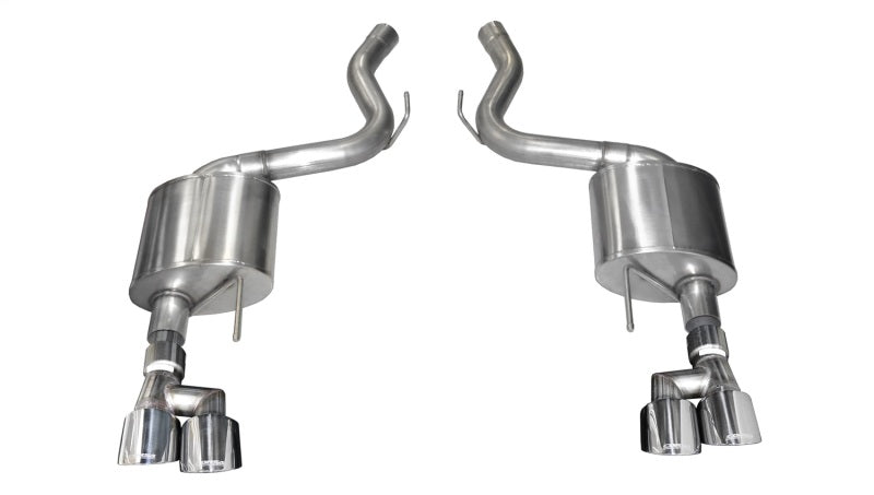 Corsa 2018-2023 Ford Mustang V8 5.0L 3in Axle-Back Dual Rear Exit w/ 4in Polished Pro-Series Tips - 21039